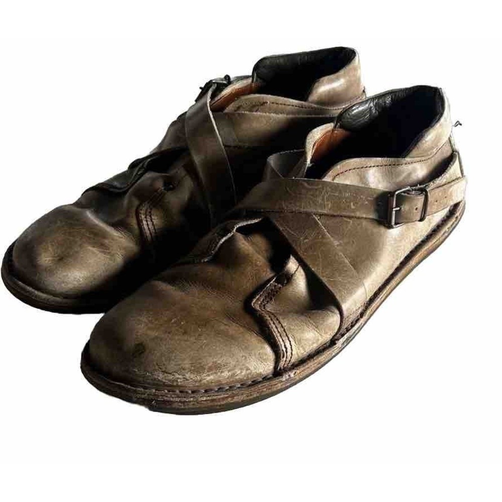 Trippen A. Spaeth / M. Oehler Distressed Brown Leather Straps - Picture 2 of 13
